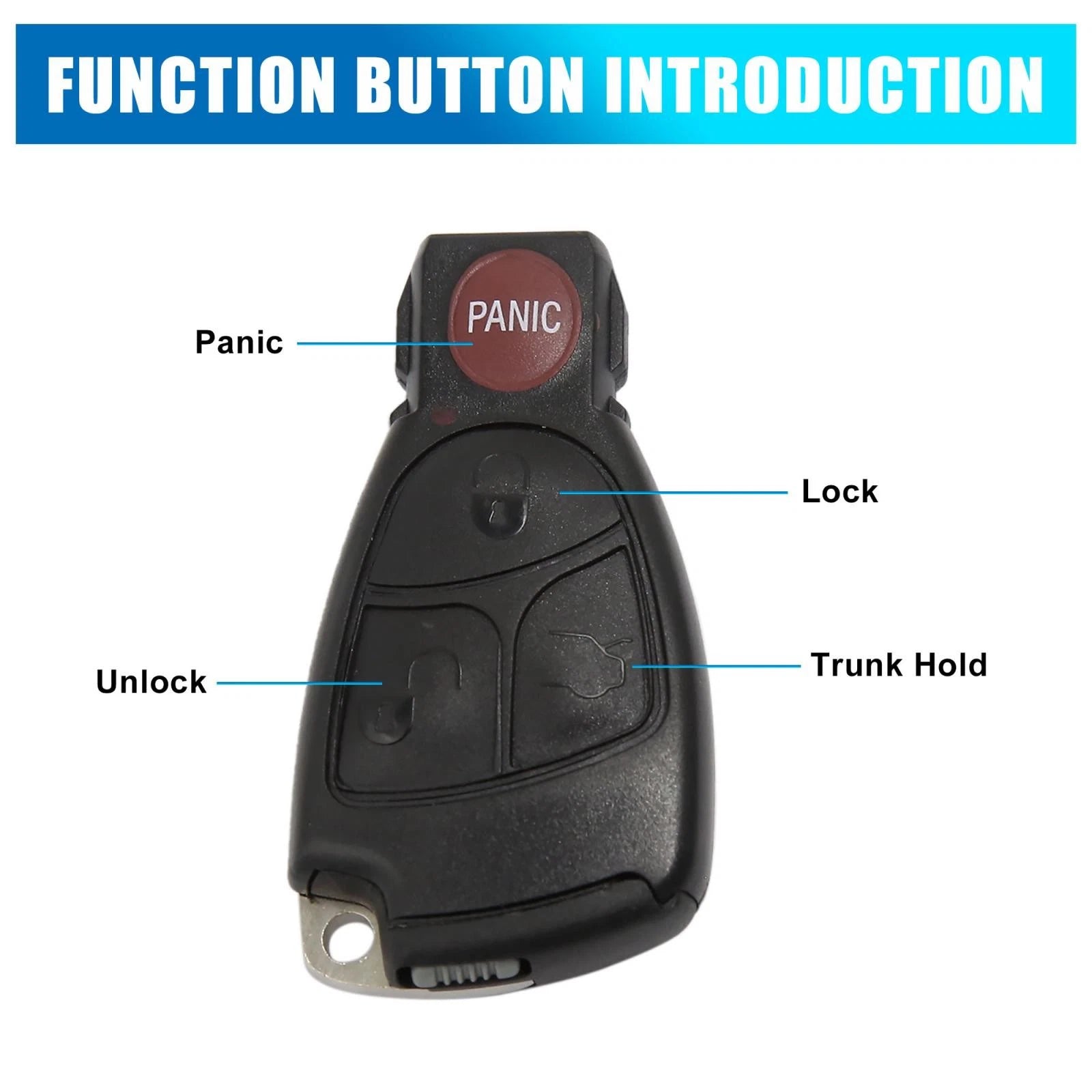 Key Fob Shell Case IYZ 3312 for Mercedes-Benz 