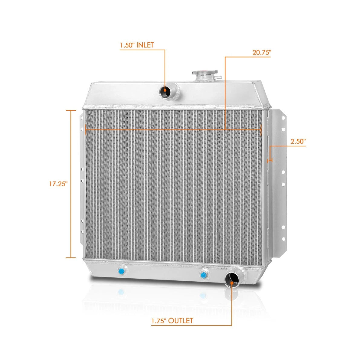 3-Row Aluminum Cooling Radiator for Chevy Bel Air/Fleetline/Styleline (1949–1954)