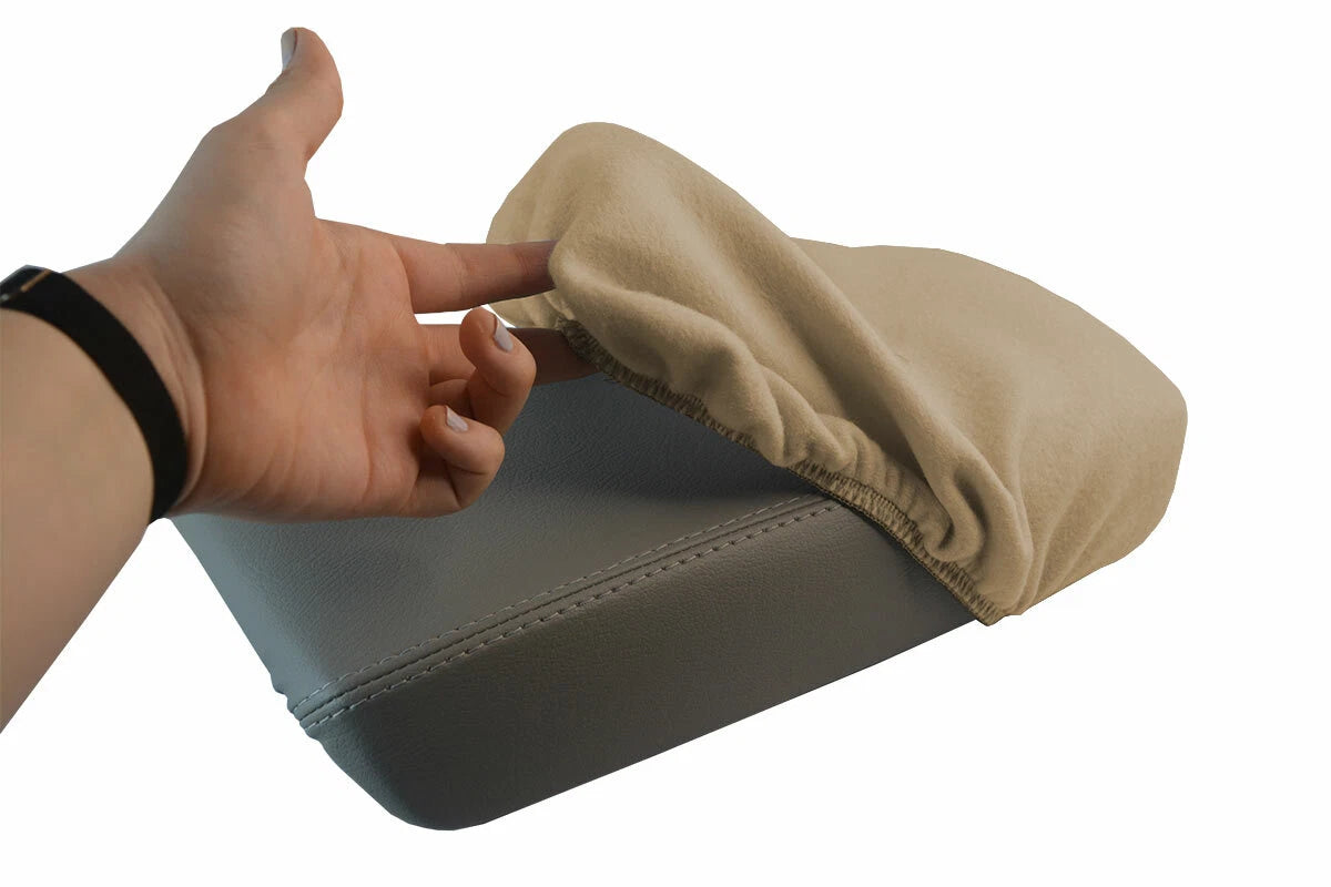 Fleece Console Lid Armrest Cover for Acura TSX (2009–2014) Beige