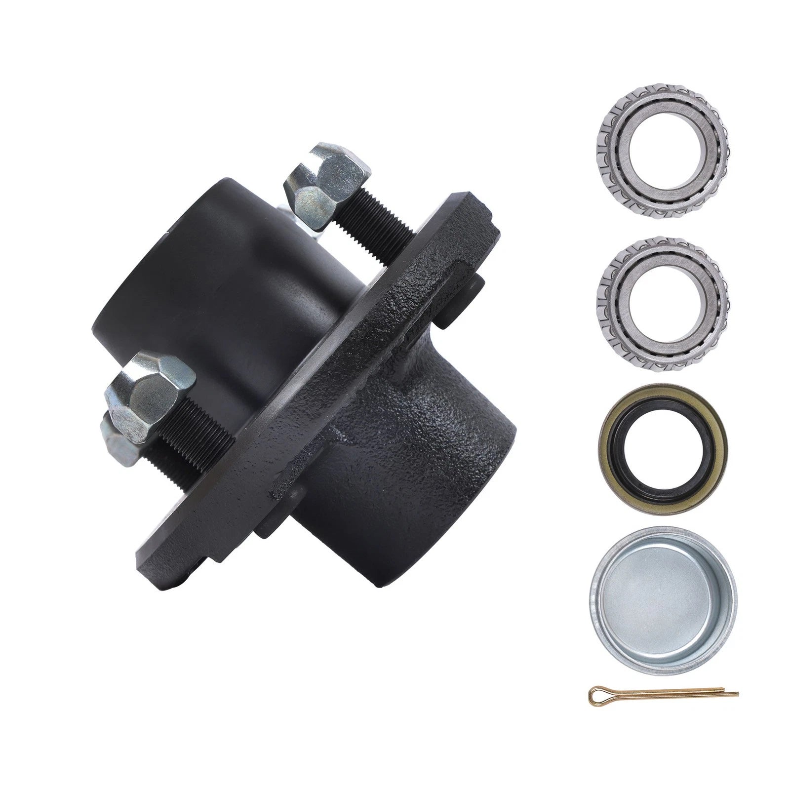 1" Trailer Hub Kit for 2" Axle (4 Bolt, 4 Inch Circle)