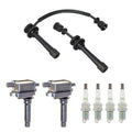 Set of 2 Ignition Coil Wires & 4 NGK Platinum Spark Plugs for Sportage