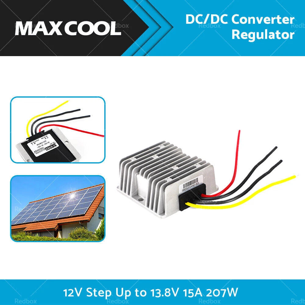 Waterproof DC/DC Converter Regulator 12V to 13.8V 15A 207W for Automotive
