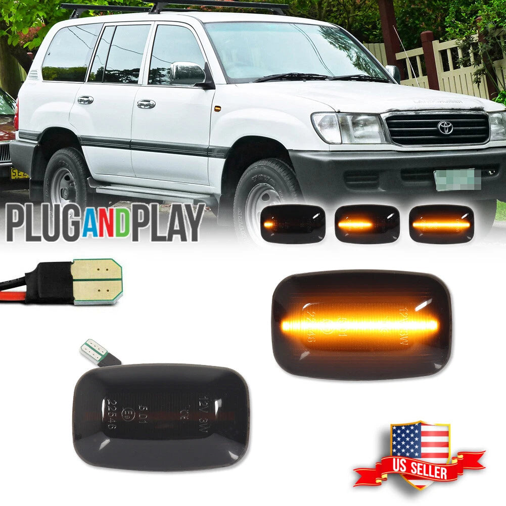 Sequential LED Side Marker Lights for Toyota Land Cruiser FJ Prado (90–100)
