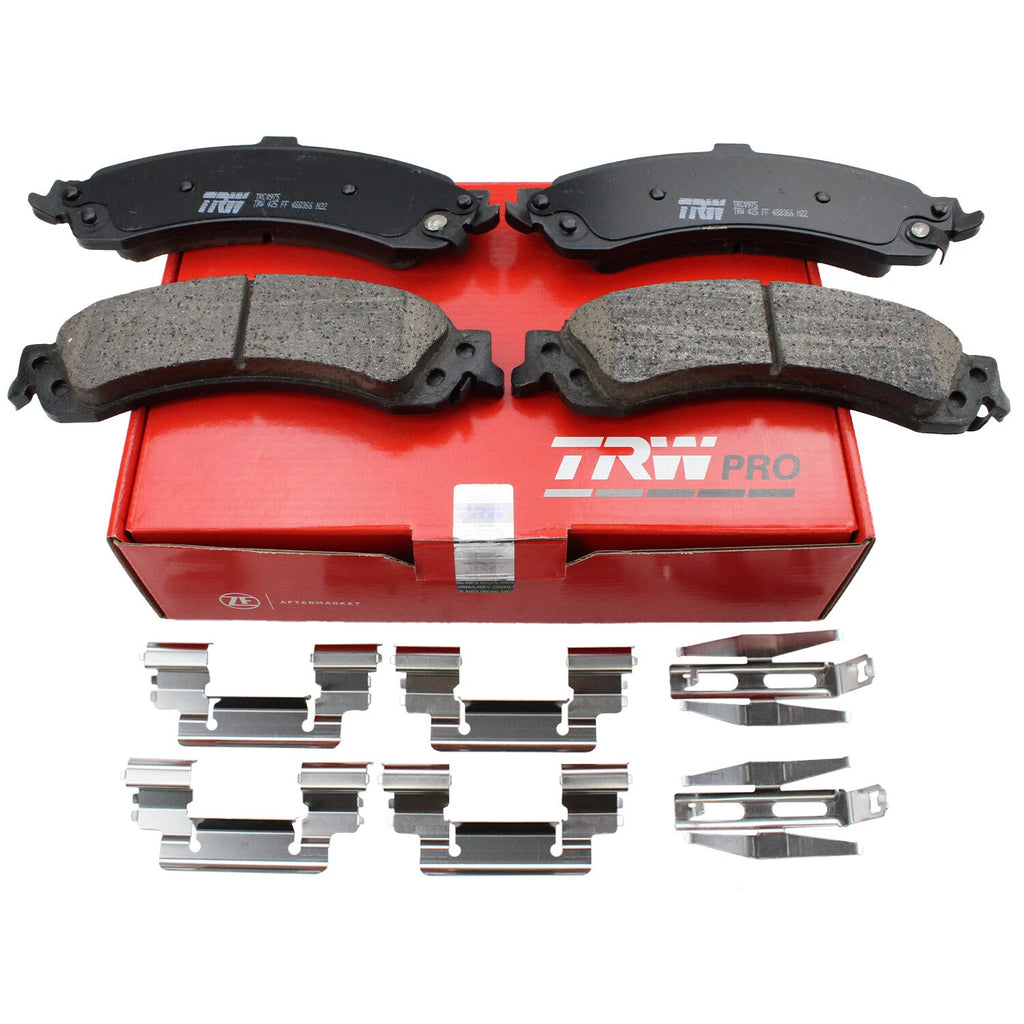 Set of 4 TRW Pro Rear Ceramic Slotted Brake Pads for Cadillac Chevrolet GMC