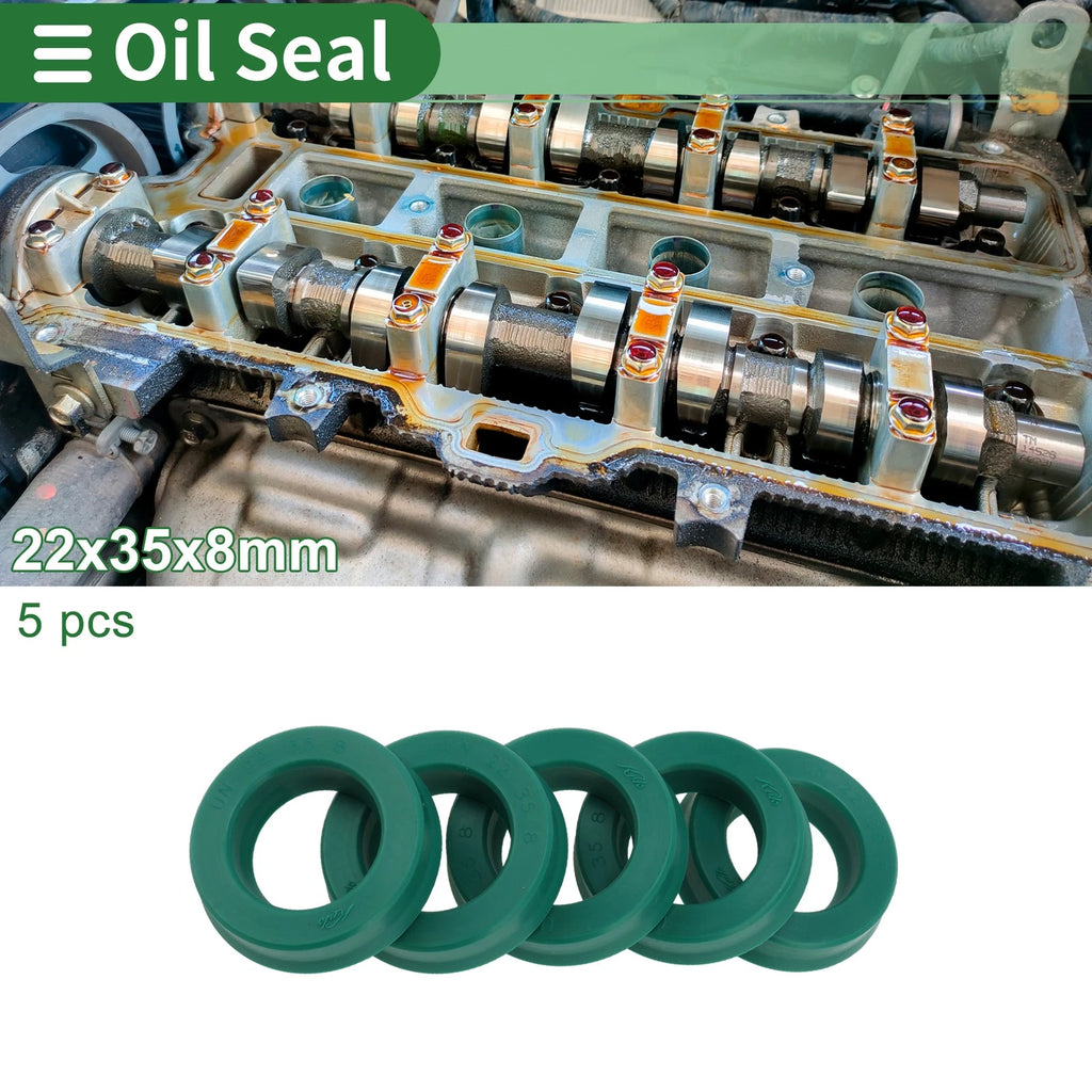 Set of 5 Oil Seal Rotary Shaft Seal 22x35x8mm for Various Models 