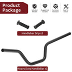 Heavy Duty Black Handlebar with Grips for Yamaha Raptor YFM700 YFM700R (2013–2024)