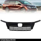 Black Upper Grille Grill with Headlight Eyelid for Honda Odyssey (2018–2020)