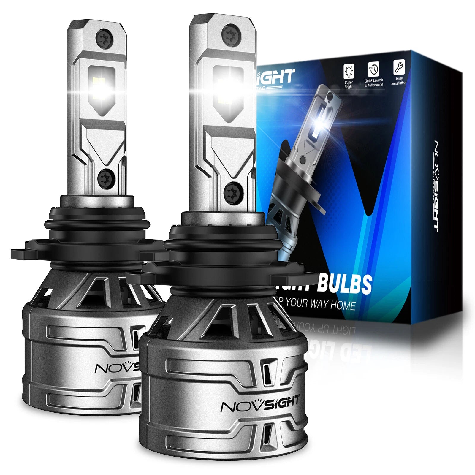 2X 9005 LED Headlight Bulbs for Novsight (2015–2023)