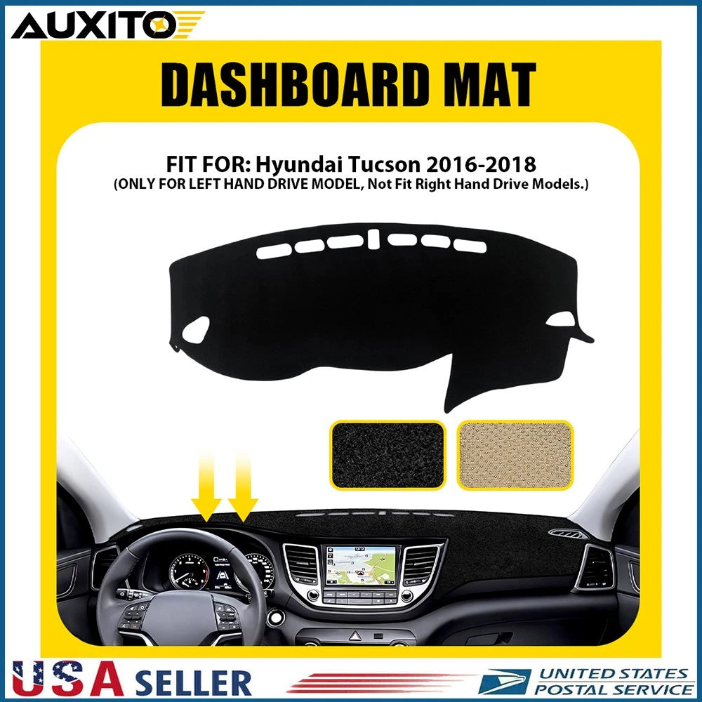 Dashboard Mat Pad Cover for Hyundai Tucson (2016–2018) Anti Slip