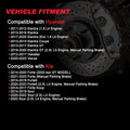 Set of 2 Rear Brake Rotors + Ceramic Pads for Hyundai Elantra Veloster Kia Forte Soul