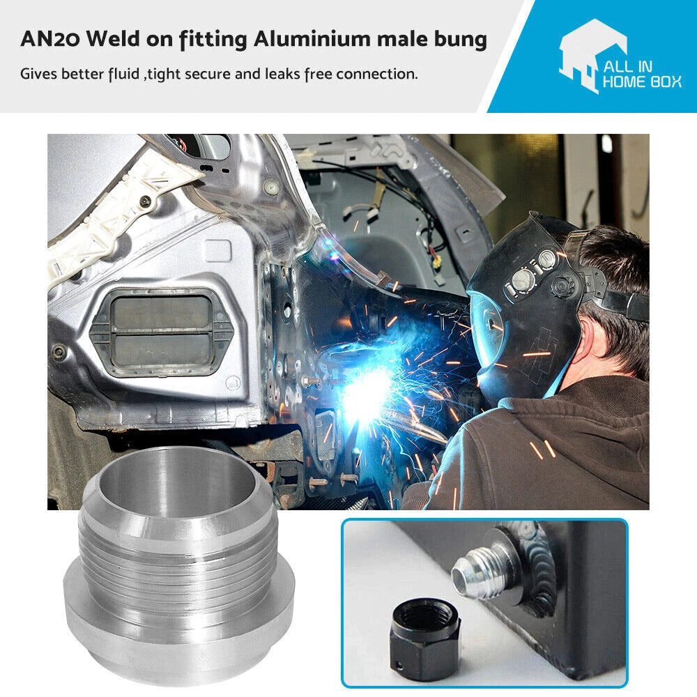 AN20 Male Aluminium Weld on JIC Bung Fitting for Various Applications