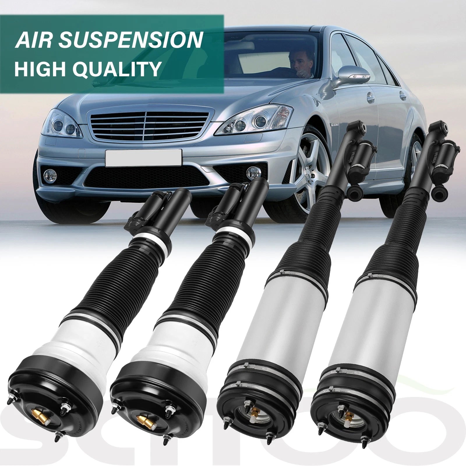 2 Pairs Air Suspension Struts for Mercedes W220 S320 S430 S500 S600 (1999–2006)