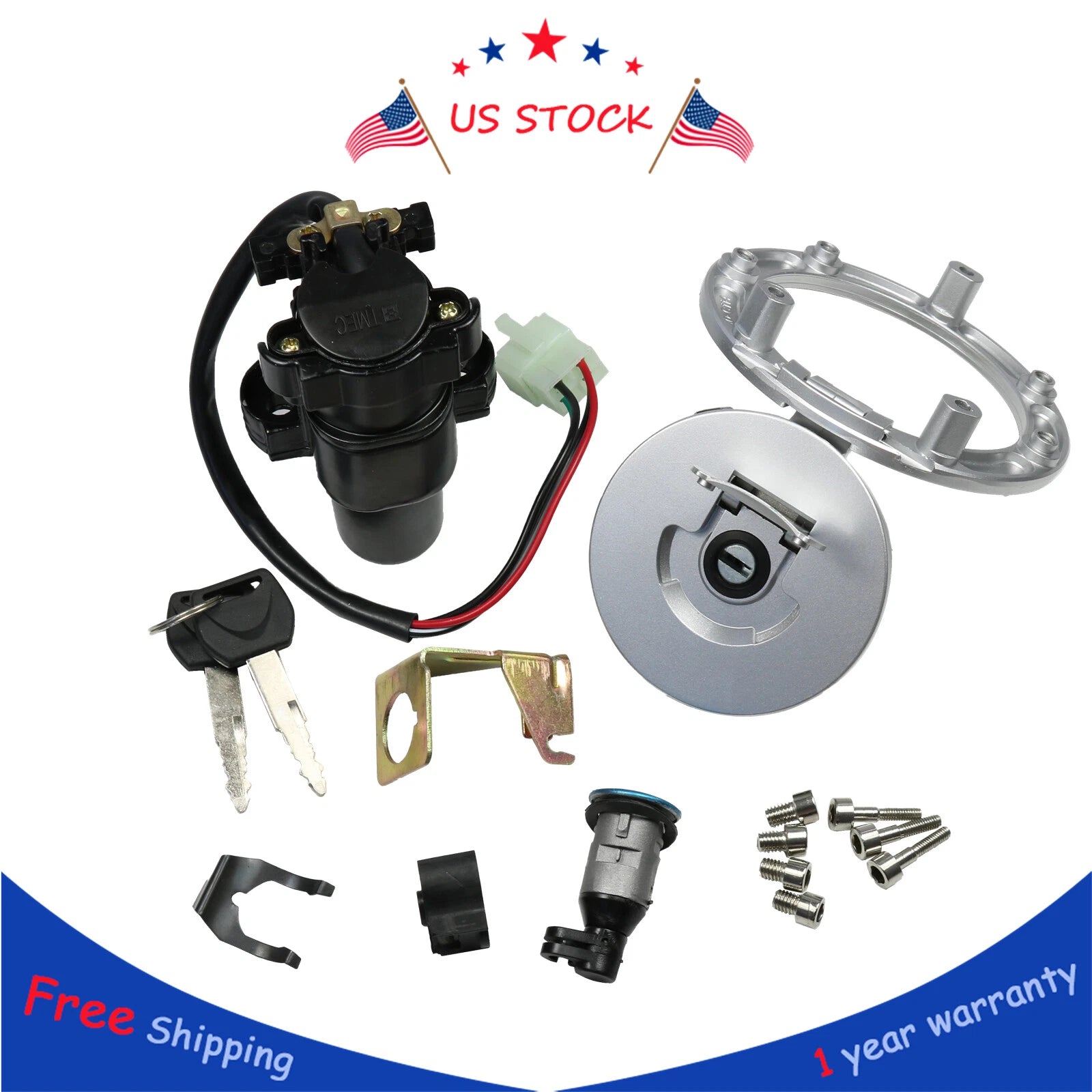 Ignition Switch Lock Keys for Honda CB500 CBR250 CBR600 CBR300R CBR500R (2013–2023)
