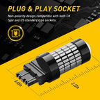 Set of 2 AUXITO 3157 Pure Red LED Turn Signal Bulbs for Various Models