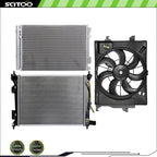 A/C Cooling Fan & Radiator & Condenser Kit for Hyundai Accent (2012–2013)