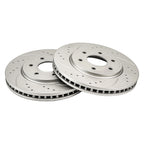2x Front Drilled Slotted Brake Rotors for Nissan Frontier (2005–2019)