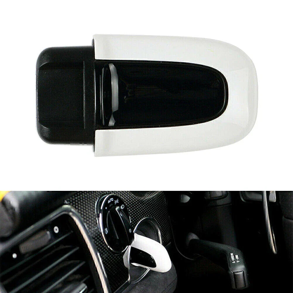 1x White ABS One Button Start Key Cover Case for Macan (2015-2023)
