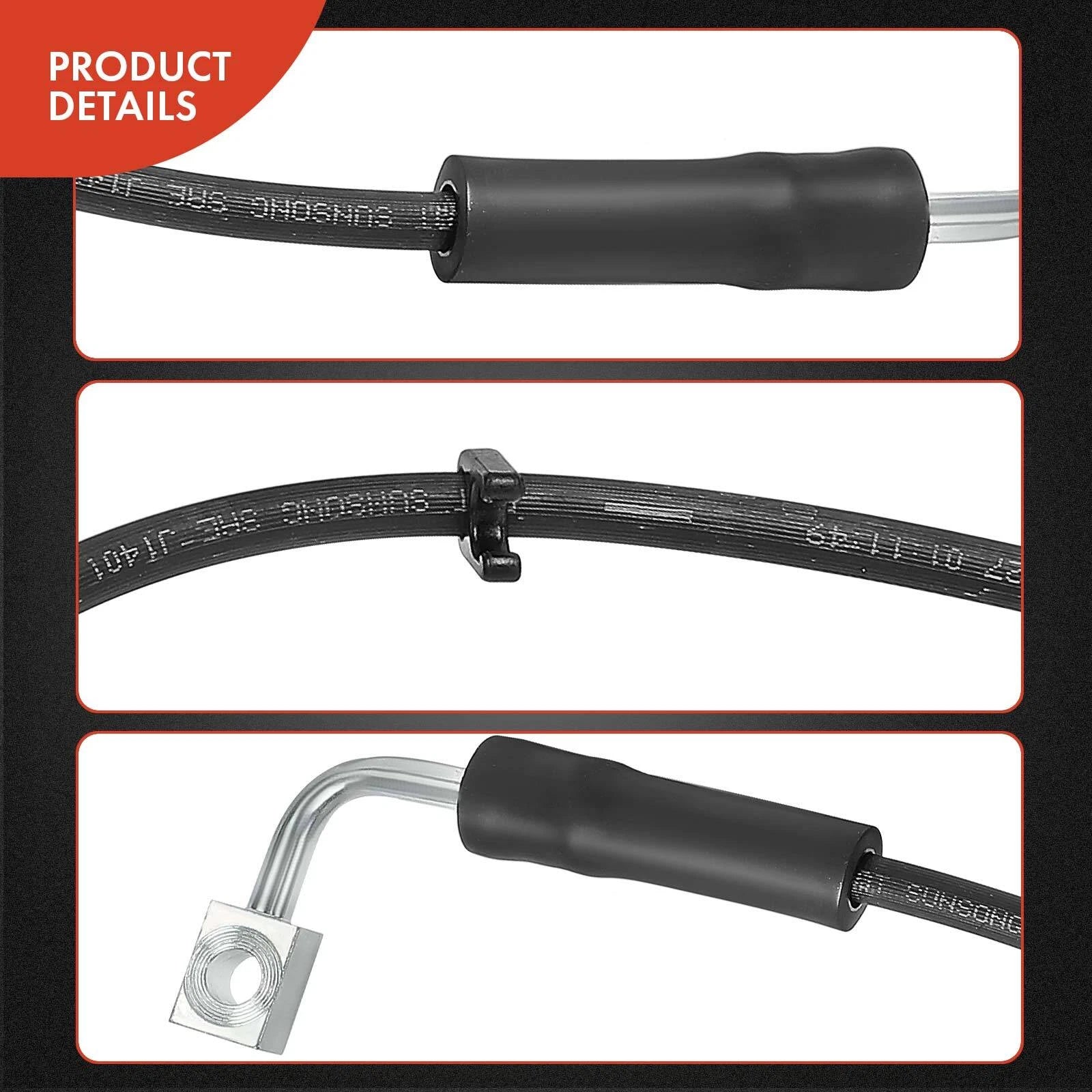 Front Driver Brake Hydraulic Hose for Jeep Wrangler JK (2008–2010)