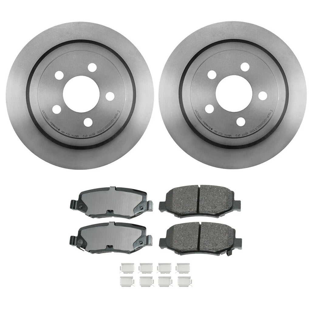 Rear Brake Kit ProACT Pad Set & 316mm Rotors for Dodge Nitro Jeep Liberty (2007–2012)