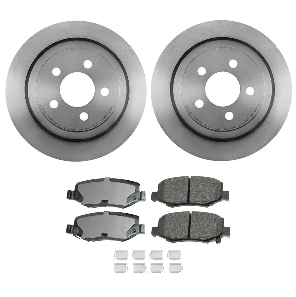 Rear Brake Kit ProACT Pad Set & 316mm Rotors for Dodge Nitro Jeep Liberty (2007–2012)