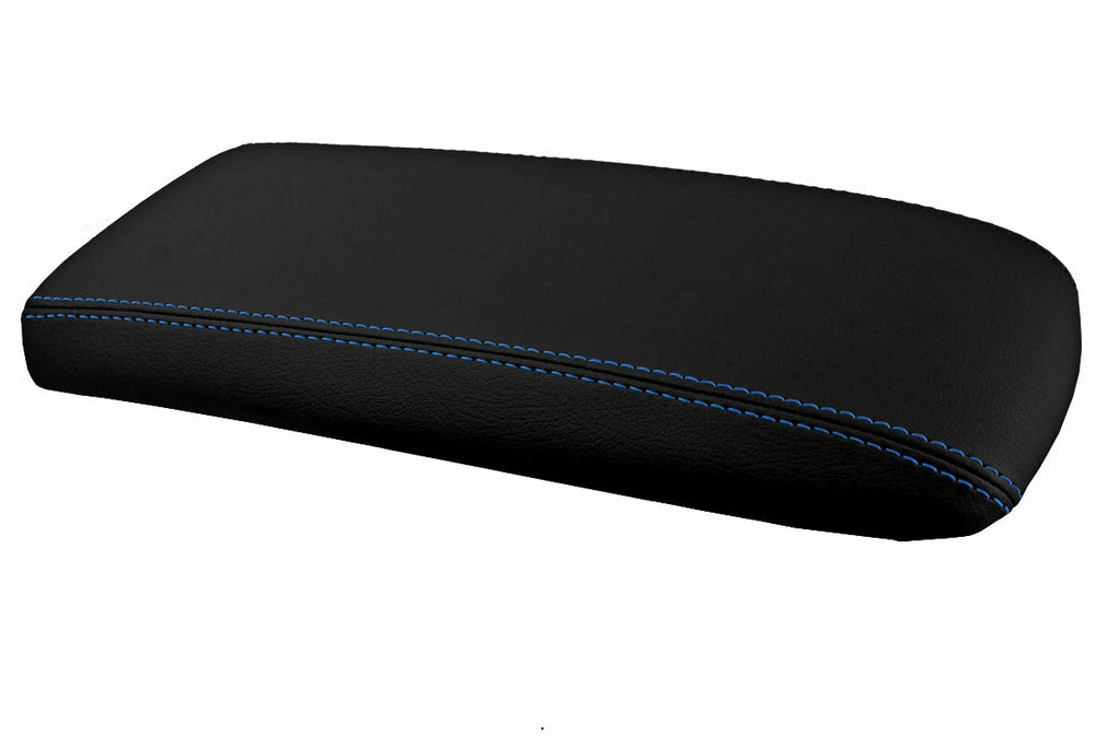Leather Console Lid Armrest Cover for Ford Explorer (1995–2001) Blue Stitch