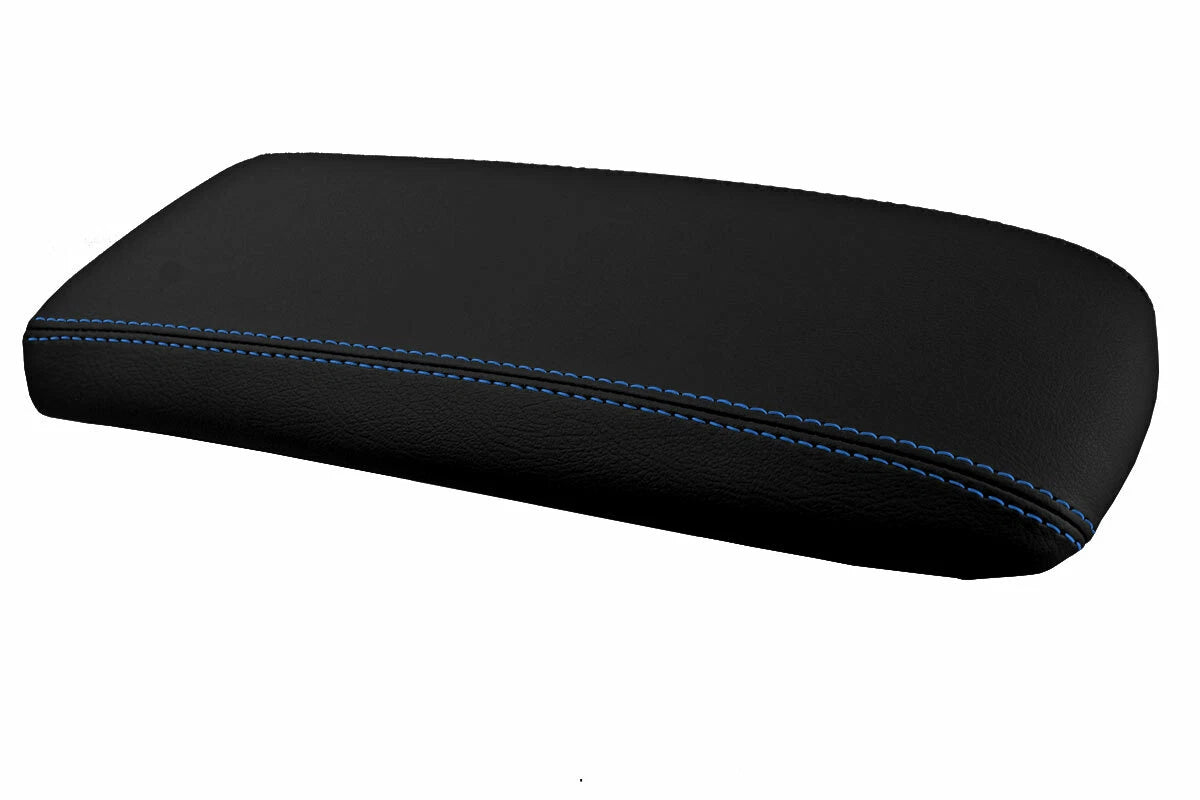 Leather Console Lid Armrest Cover for Ford Explorer (1995–2001) Blue Stitch