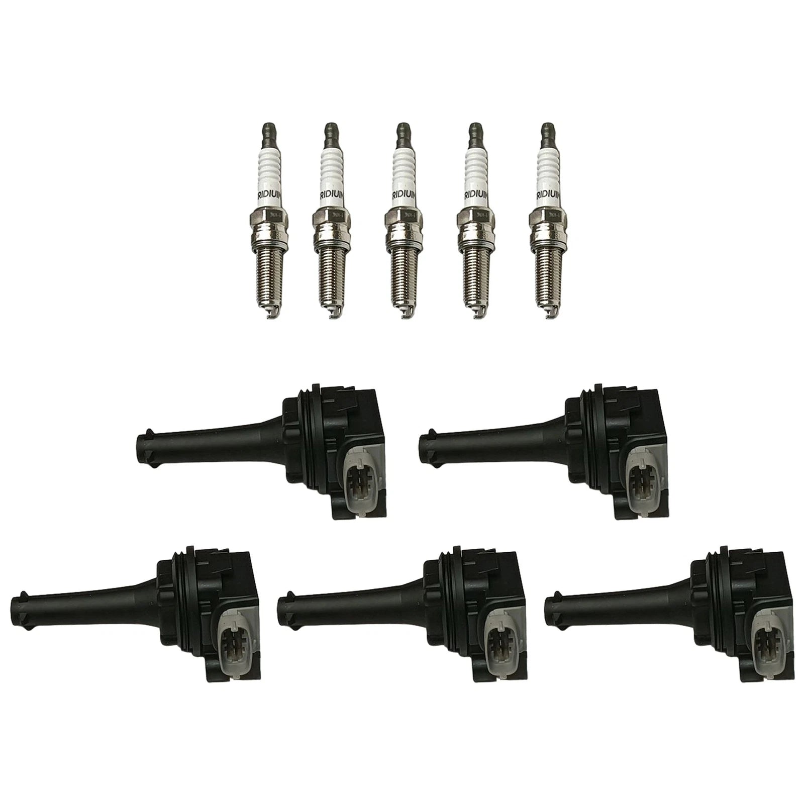 5X Ignition Coil Pack & Iridium Spark Plug for Volvo C30 C70 S40 (2006–2013)