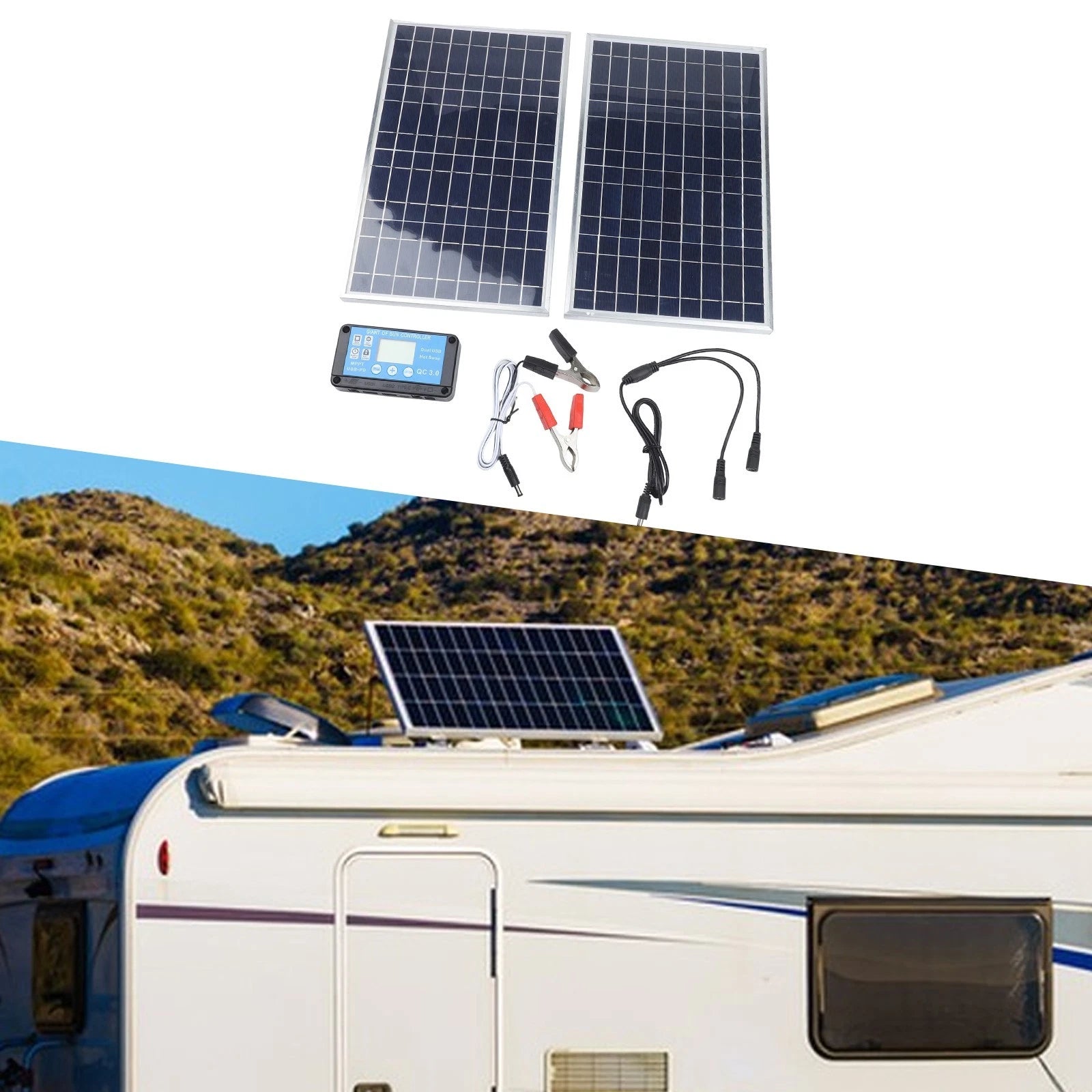 200W 12V Solar Panel Battery Charger for Boat RV Car (2010–2023)