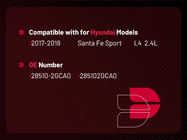 Front Catalytic Converter for Hyundai Santa Fe Sport (2017–2018)