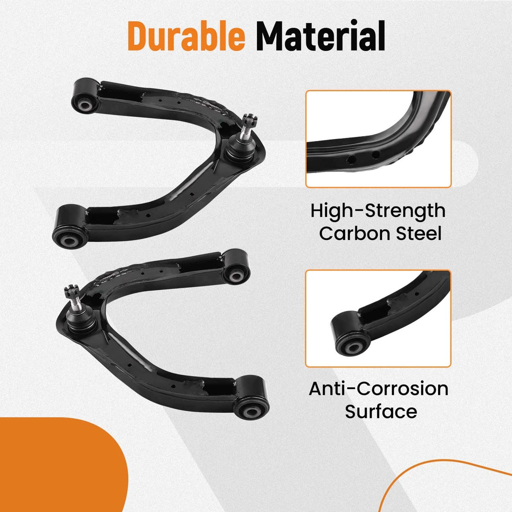 Front Upper Control Arm & Ball Joint Tie Rod Kit for Infiniti QX56 QX80 (2004–2019)