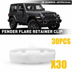 30pcs Fender Flare Retainer Clip for Jeep Wrangler JL (2018–2020), Gladiator (2020)