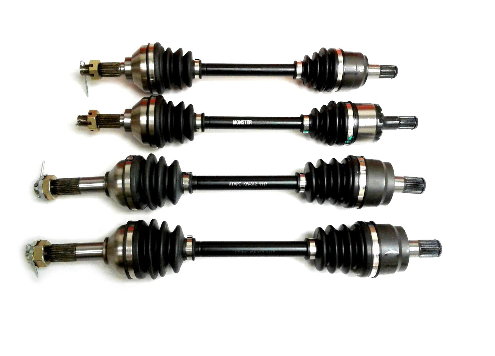 Set of 2 CV Axles for Kawasaki 59266-0007 59266-0008