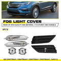Set of 6 Bumper Fog Light Cover Bezels + Turn Signal Lamp for Honda Pilot (2016–2018)