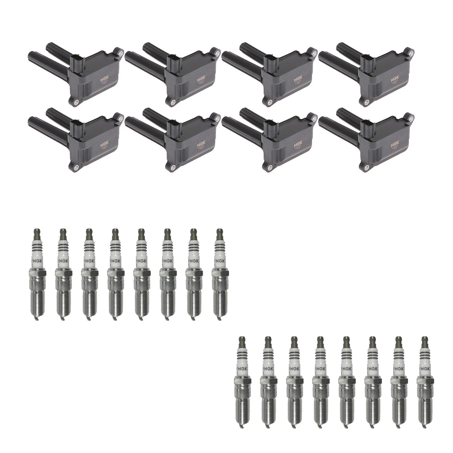 Set of 8 Ignition Coils & 16 Iridium Spark Plugs for Dodge Charger, Jeep Grand Cherokee (2006–2010)