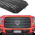 Stainless Black Laser Cut Grille Insert for Ford F-150 (2015–2017)