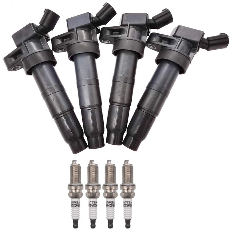 4X Ignition Coils + 4X Spark Plugs for Kia Forte Koup (2010–2013) UF611