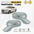 Set of 2 Side Mirrors for Ford Fusion (2013–2014) w/Heated, Memory, Turn Signal, 11 Pin