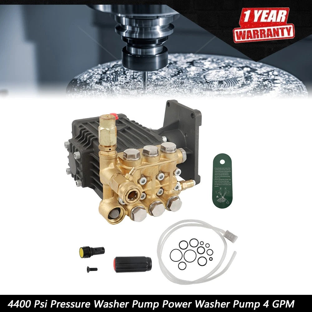 Pressure Washer Pump for 4400 PSI Power Washer (4 GPM, 1" Shaft)