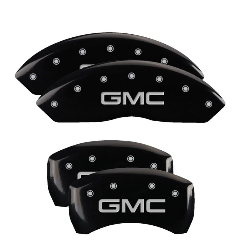 Front Rear Black Caliper Covers for 2015-2020 GMC Canyon by MGP