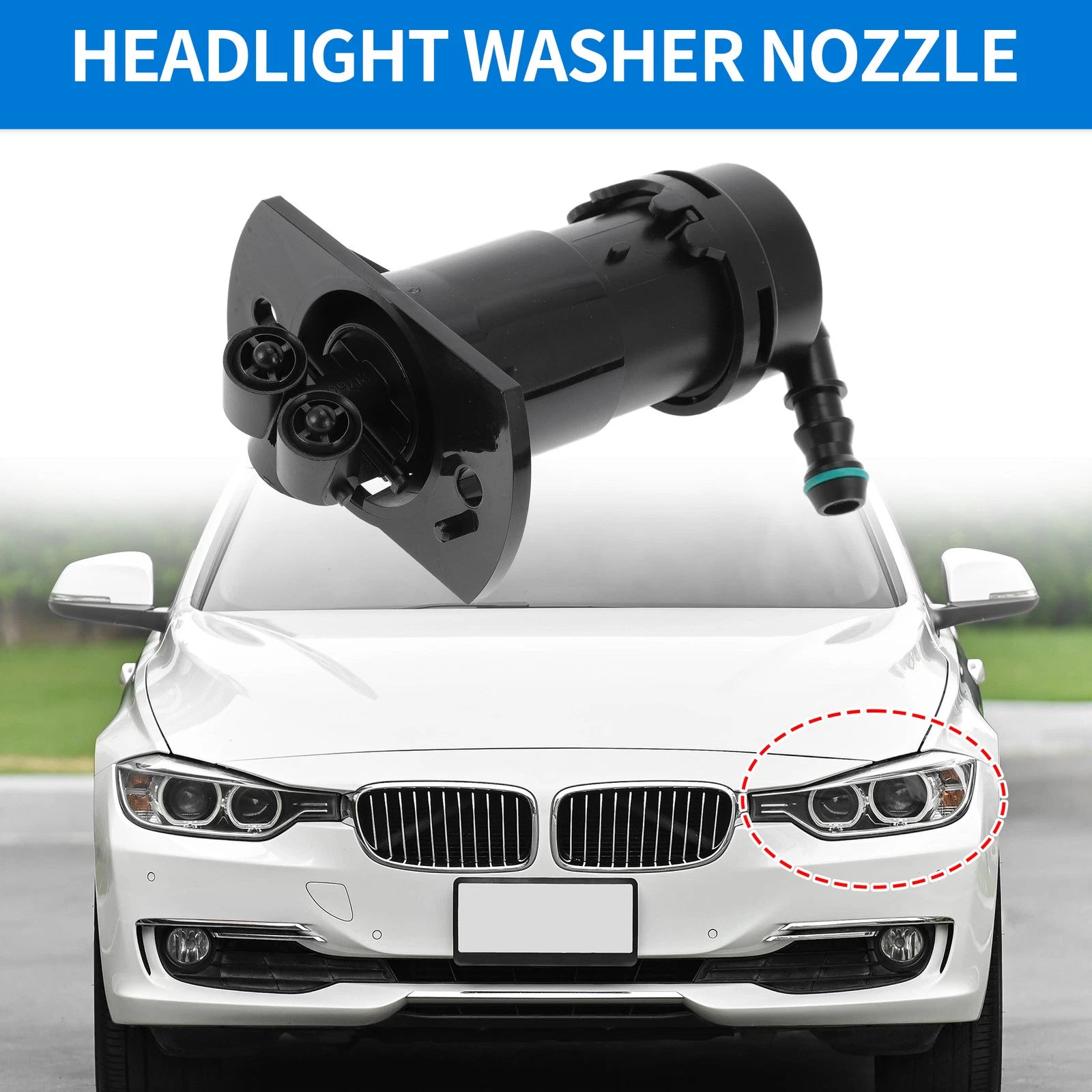 Front Driver Side Headlight Washer Nozzle for Audi A6 (2004–2011) No. 4F0955101