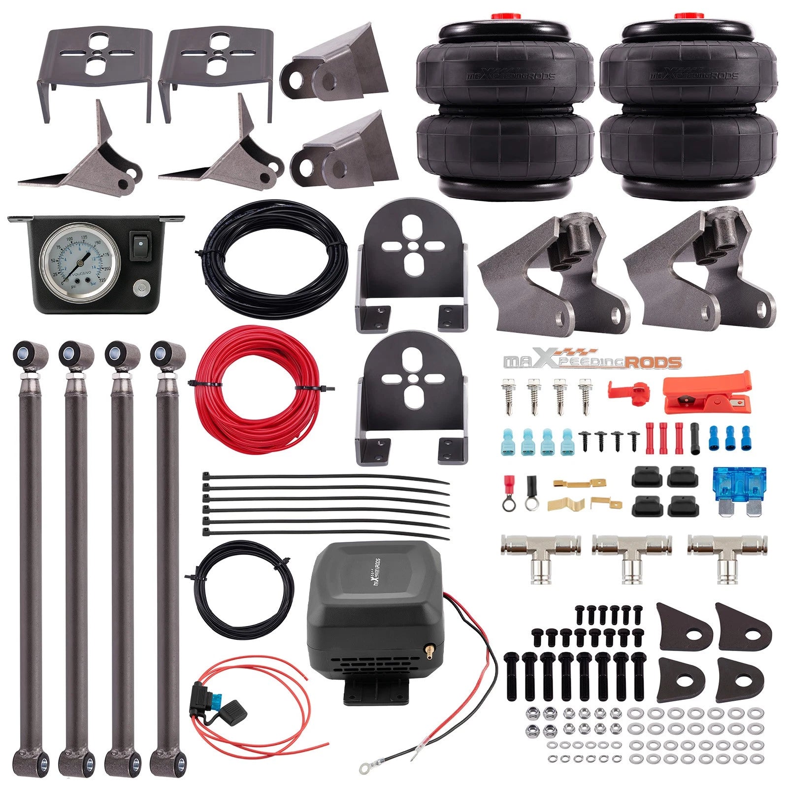Air Spring Bags + Controller Kit for Pickup Trucks (2.75" Axle Tube)