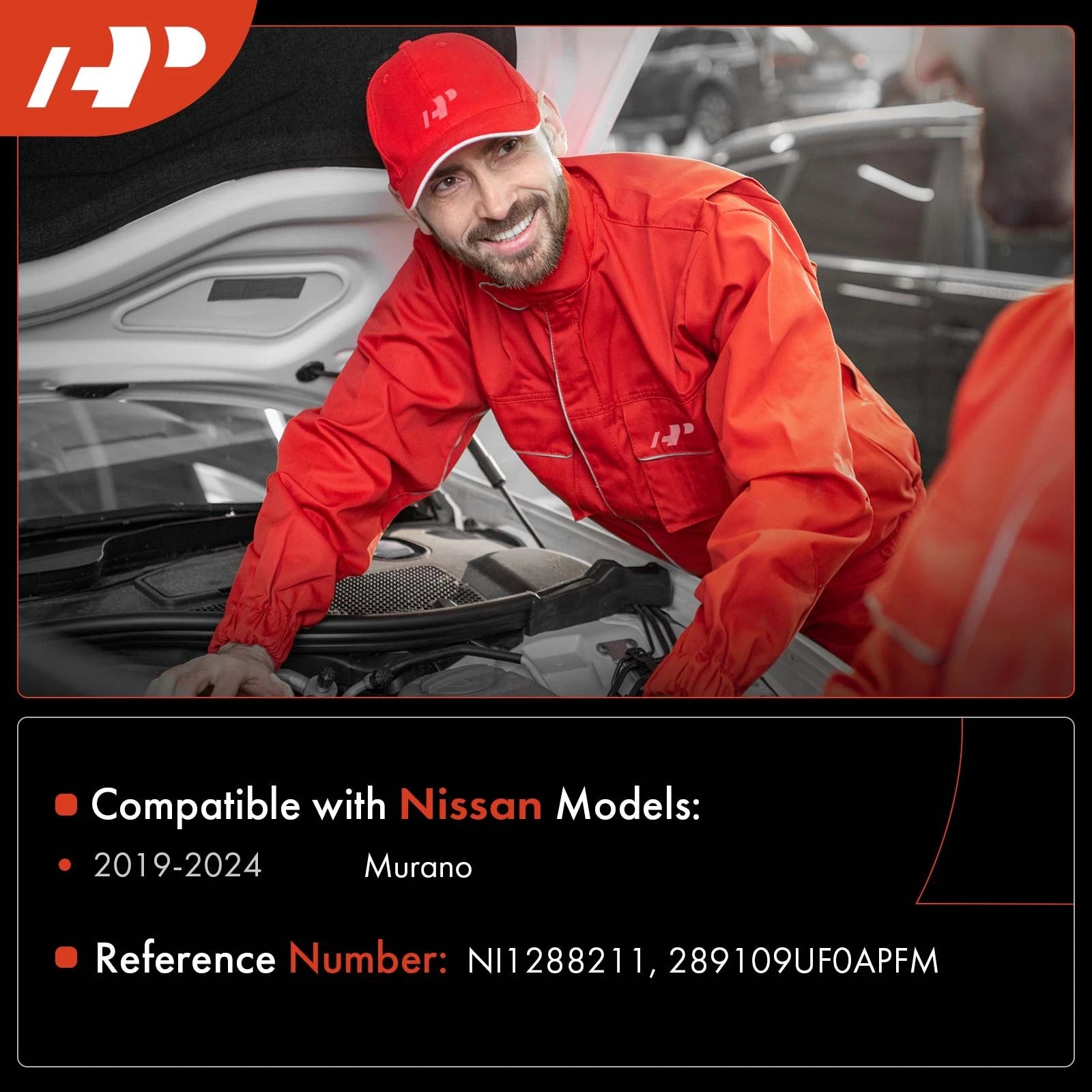 Windshield Washer Reservoir with Cap & Pump for Nissan Murano (2019–2024)