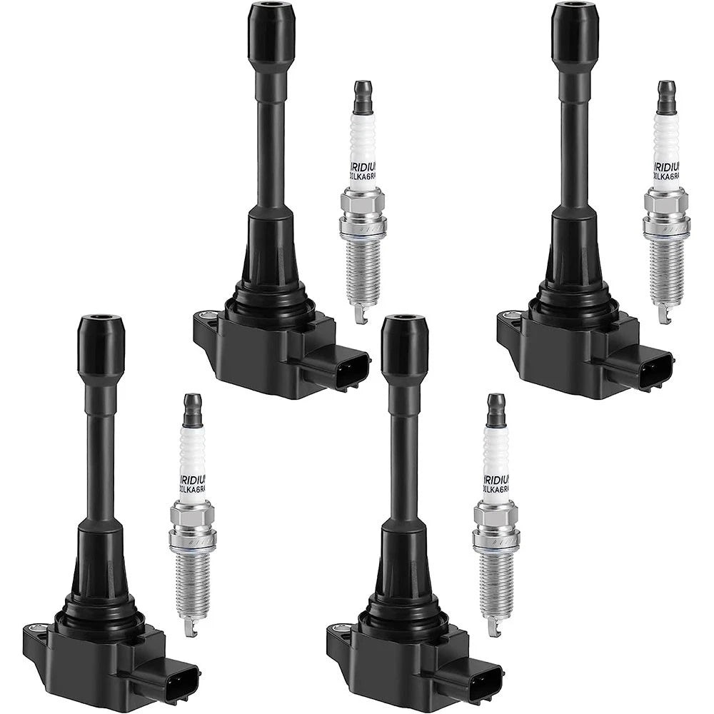 Set of 4 Ignition Coil Pack & Spark Plugs for Nissan Sentra (2013–2019) UF549