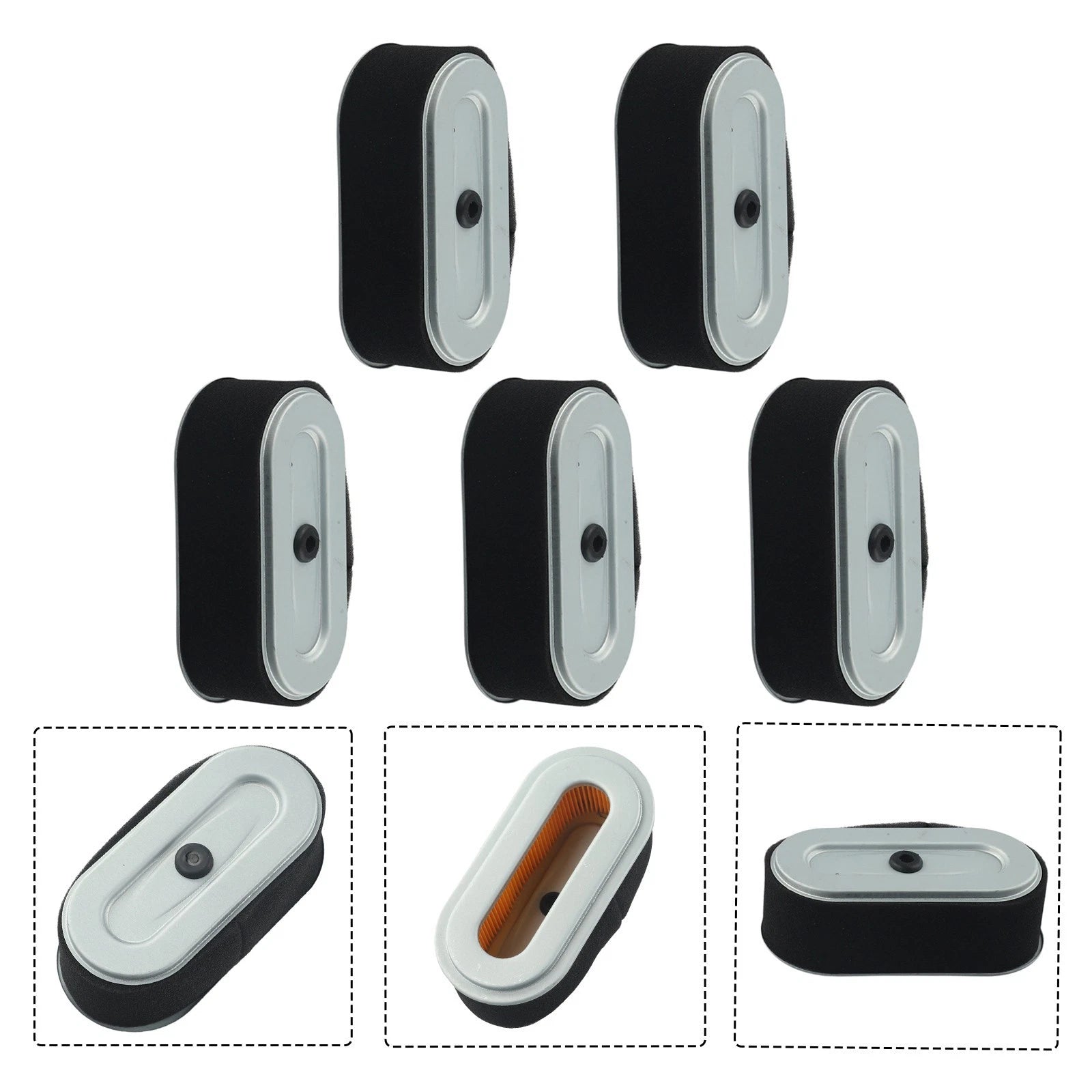 Set of 5 Air Filters for Home Garden Mower