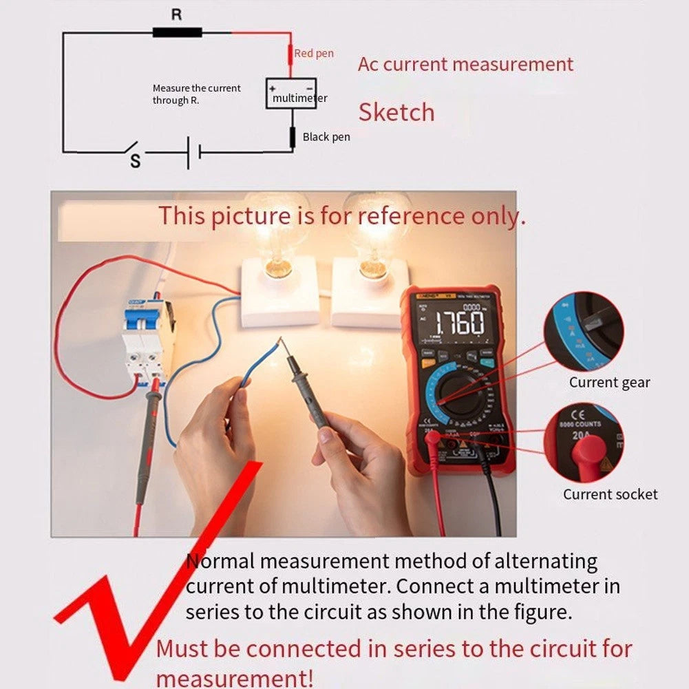 Digital Multimeter DM850 for Automotive Use (AC DC Voltage Measurement)