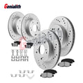 Set of 2 Front & Rear Brake Rotors Pads for Honda Civic (2012)