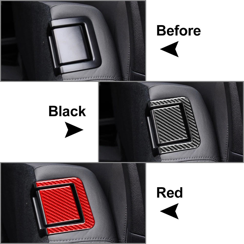 4X Carbon Fiber Rear Seat Adjustment Panel Cover Trim for Toyota Tundra (2014–2021)