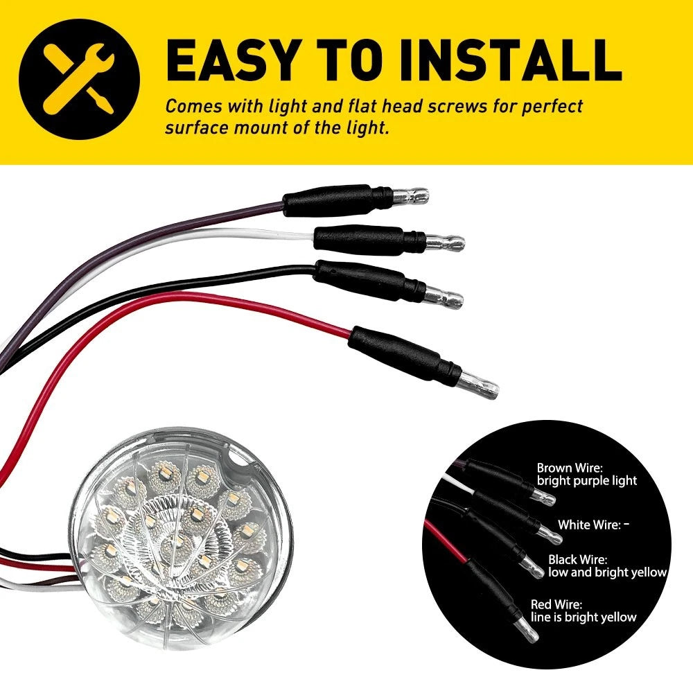Dual Revolution 17LED Watermelon Light for 12V Trucks Trailers (EXV)