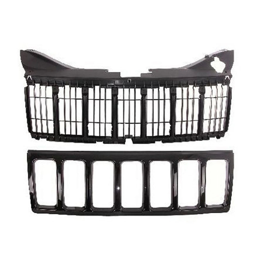 Replacement Black Ready to Paint Plastic Front Grille (See compatibility Chart)
