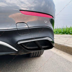 Gloss Black Rear Exhaust Tip Cover for Mercedes E-Class AMG-Line Sedan